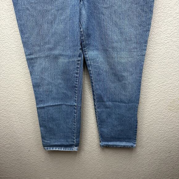 Gloria Vanderbilt Amanda Jeans Womens 18 Denim Straight Leg High Rise Zip - Picture 6 of 15